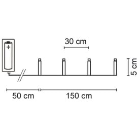 Best Season LED-Kugelkette "Alba" 6 warmwhite LED gefrostet, ca.100 cm Ø, Batterie, Timer, 726-88 - Weiß