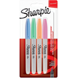 Sharpie 2065402 Permanent-Marker Fibre tip Blau, Grün, Orange, Pink 4 Stück(e)