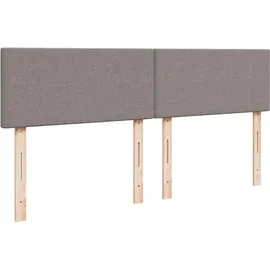 vidaXL Boxspringbett mit Matratze Taupe 180x200 cm Stoff