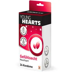 YOUNG HEARTS Kondome Gefühlsecht, 24 St.