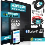 sunniva SUNNIVA® Balkonkraftwerk FULL BLACK BIFACIAL 2392W/800W Solaranlage 800W Astro Energy