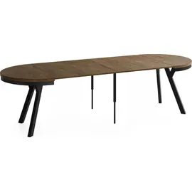 WFL GROUP Runder Esstisch 100 x 77 x 100 cm braun