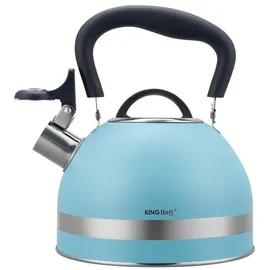KING HOFF Kinghoff Wasserkessel, Hellblau, Metall, 22 cm, Küchengeräte, Wasserkocher