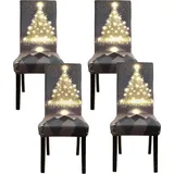 Stuhlhussen, Esszimmer, Universelle Stuhlhussen, Für Weihnachtsdekoration, Hochzeitshotel-weihnachtsfeier (4 Stück)