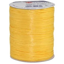 Präsent Rayon Raffia gelb, 100 m Dekoband zum Einpacken von Geschenken, Verzieren & Basteln festlicher Dekos, Schleifenband für besondere Anlässe