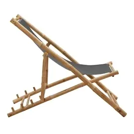 vidaXL Gartenstuhl Liegestuhl 65,1 x 139 x 93 cm dunkelgrau 1 St.