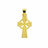 Adelia ́s Kettenanhänger Kreuzanhänger 585 Gold (14K), Goldanhänger Kreuz goldfarben