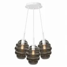 s.luce Echos 3-flg. 25 cm Oval Rauch/Weiß