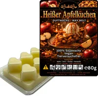 WonderWax Duftwachs Wax Melts für Duftlampe, 6 Herzen Duftmelt Wachsmelt Sojawachs Duftwachs Würfel für Raumdüfte, Wachs Duftöl Winter Indoor Schmelzen für Aromalampe Heißer Apfelkuchen