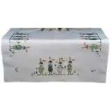 texpot Tischdecke Tischläufer Stickerei Hasenkinder Osterhasen Ostern (1-tlg) weiß Quadratisch | 85 cm x 85 cm