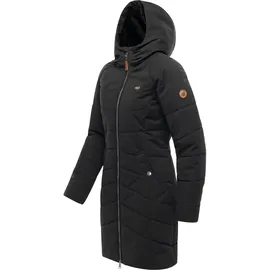 Ragwear fRagwear Damen, Langer Wintermantel warmer Steppmantel mit Kapuze Noita YOUMODO Black Gr. 6XL - 6XL