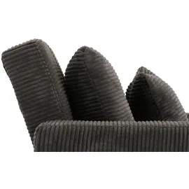 MCW Schlafsessel MCW-L90, Klappsessel Gästebett Relaxsessel, Liegefläche 200x100cm Stoff/Textil Cord ~ dunkelgrau