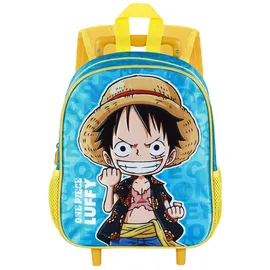 Karactermania One Piece Monkey-Kleiner Rucksack mit Rädern, Blau, 26 x 34 cm, Kapazität 12,5 L