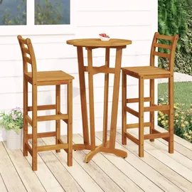 vidaXL Gartenbar Set 3-tlg. Braun