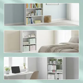 Relaxdays Bücherregal 60 x 108 x 24 cm Weiß