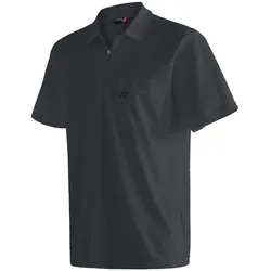 Maier Sports Wander-/Freizeit Polo Arwin 2.0 (atmungsaktiv, schnell trocknend) schwarz Herren