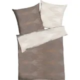 KAEPPEL Wendebettwäsche Ikat Mako-Satin Nougat Größe 1x 135x200 cm 80x80 cm