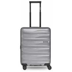 Bergpfeil Travel 4-Rollen Kabinentrolley S 55 cm mit Dehnfalte arctic silver metallic