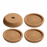 LEONARDO Korkuntersetzer Gocce 4tlg. Holz, Textil, Natur Beige S (Small)