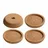 LEONARDO Korkuntersetzer Gocce 4tlg. Holz, Textil, Natur Beige S (Small)