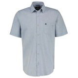 LERROS Kurzarmhemd »LERROS Unifarbenes Baumwoll-Leinenhemd«, blau