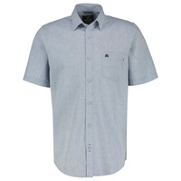 LERROS Kurzarmhemd »LERROS Unifarbenes Baumwoll-Leinenhemd«, blau
