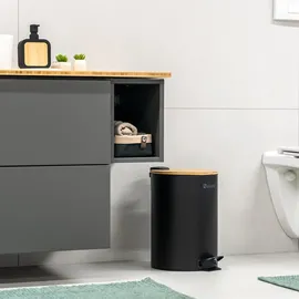 ELUNO Abfalleimer 12 l Schwarz