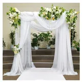 Pmnzdy Tüllstoff 600×160cm Weicher Organza Stoff Querbehang StuhlschärpeTischdecke Hochzeitsbogen Gardinen Dekoration Hochzeit Hintergrund Drapierstoff für Hochzeit Party Bankett Event