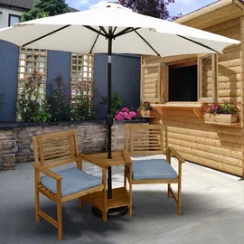 Jardí Doppel Gartenbank 165 x 76 x 102 cm Braun