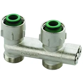 Simplex Umlenkstück D2/50 G 3/4 Innengewinde x G 3/4' Außengewinde Messing vernickelt mit Konus