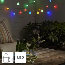 STAR Trading LED-Partykette BERRY 50 bunte, opale Kugeln 7,35m - Bunt