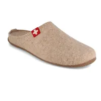 Living Kitzbühel Filz Pantoffel Schweizer Kreuz, camel