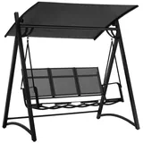 MCombo M MCombo 3-sitzer Hollywoodschaukel, Gartenschaukel 8009 (Dunkgelgrau)