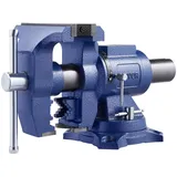 Vevor Hochleistungs-Schraubstock, 165 mm Backenbreite, 125 mm max. Backenöffnung, Mehrzweck-Schraubstock aus Sphäroguss mit Amboss, 360° schwenkbarer Basiskopf, 75 mm Ausladung, 24,98 kN Klemmkraft