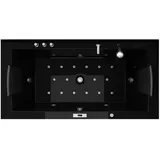 Jet-Line Villa Eugenie Whirlpoolbadewanne 183 x 90 cm (VILLAEUGENIE-BLACK)