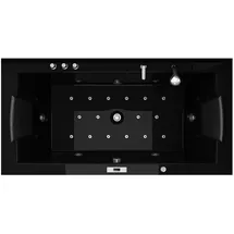 Jet-Line Villa Eugenie Whirlpoolbadewanne 183 x 90 cm (VILLAEUGENIE-BLACK)