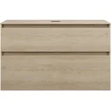 Burgbad Lin20 Waschtischunterschrank 100,2 x 55,2 x 66,1 cm Eiche Dekor Cashmere