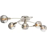 GLOBO Lighting LED silber 5 flammig, Metall, 5x 4W 4x 324 lm 3000K, LxBxH 62,5x37x21 cm