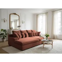 Fun Möbel Big-Sofa Megasofa AROSA in Stoff Tilia, Rundumbezug braun