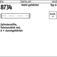 Hörger & Geßler Zylinderstift ISO 8734 1,5 m6x 8 Stahl gehärtet Toleranz m6 1000 Stück