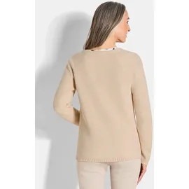 GOLDNER Strickjacke Cardigan aus Baumwolle Beige 23