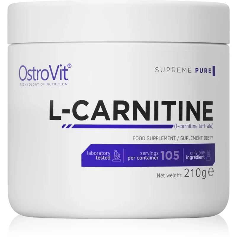 OstroVit Supreme Pure L-Carnitine Nahrungsergänzungsmittel für Sportler 210 g