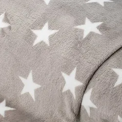 Wellness-Fleece "Sterne", hellgrau/weiß