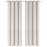 Blumtal Verdunklungsvorhänge 2er Set - Thermovorhang Hitzeschutz - Vorhang Blickdicht mit Ösen - Gardinenschals mit Schlaufen - Lärmschutzvorhang - Gardinen 138x117 cm - Moonlight Grey - Grau