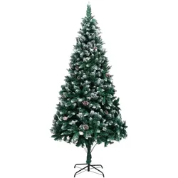 vidaXL Künstlicher Weihnachtsbaum Mit Zapfen und Schnee 210 cm
