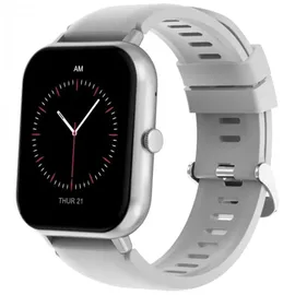 DCU TECNOLOGIC Curved Glass Pro BT 46 mm Kunststoffgehäuse grau Silikonarmband grau One Size