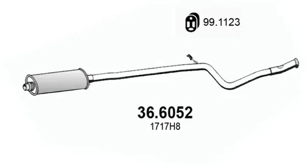ASSO Mittelschalldämpfer 366052 für TALBOT