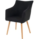 Moderne-Wohnideen Mendler Esszimmerstuhl Vaasa T382, Stuhl Küchenstuhl, Retro 50er Jahre Design Textil, dunkelgrau