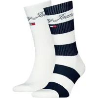 2er Pack TOMMY HILFIGER Socken mit Rugby-Streifen 003 - dark navy/white 39-42