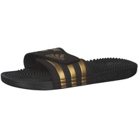 adidas Unisex-Adult Adissage Sandal, Core Black/Gold Metallic/Core Black, 39 EU